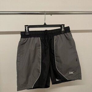 Ethik Two‑Tone Nylon Mesh Shorts – Black/Grey – Size M